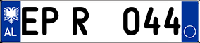 Trailer License Plate